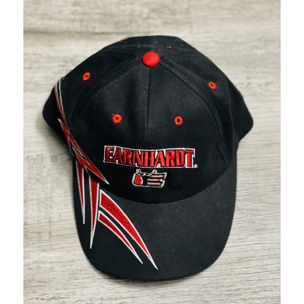 Vintage Dale‎ Earnhardt 3 NASCAR 7 Time Winston Cup Series Tribal Black Cap Hat